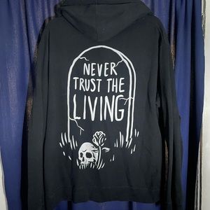 Black Craft Never Trust the Living Zip Up Hoodie